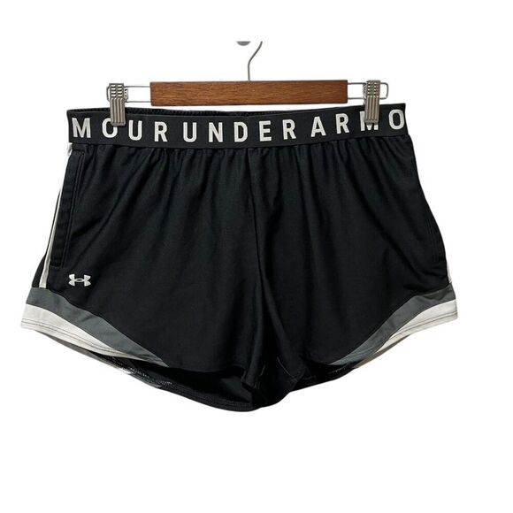 Under Armour Women's Play Up Trico Athletic Shorts Black Size Large Loose - Picture 4 of 10